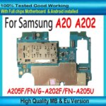 Unlocked Motherboard MB For Samsung Galaxy A20 A205F A202F Logic Board Mainboard Fully Tested (New)