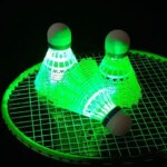 Light-up LED Badminton Glowing Lighting Balls Luminous Badminton Balls Colorful Lightweight Lighting Shuttlecocks Outdoor Game (New)