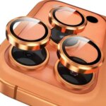 Orange Metal Glass Camera Lens Protector IPhone 17 Air 16 15 14 13 Pro Max Plus 17Air 16Pro 17Pro i17 IPones Ring Lens Cover Bangladesh (New)