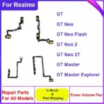 Power Volume Flex Cable For Realme GT NEO Neo 2 2T GT Master Explorer 5G On OFF Power Volume Side Keys Switch Flex Spare Parts