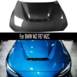 For BMW M2 F87 M2C Carbon Fiber Hood Engine Cover Hood Car Headliner Hood Cover P Style Upgrade Auto parts body kit (New)