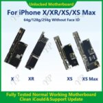 Fully Tested 100%Working Mainboard iPhone XS Max Cleaned iCloud And Unlocked XR Motherboard No Repair Support Update Bangladesh (New)