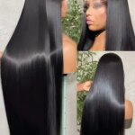 300% 30 36 40 Inch 13x6 HD Transparent Lace Frontal Wig Human Hair Straight Glueless Wig Human Hair Lace Front Wigs For Women (New)