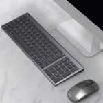 p Multi Device Wireless Keyboard Rechargeable Silent Portable for Computer PC