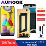 OLED Samsung Galaxy M31 M21 LCD Display Touch Screen Ditigizer Samsung M30S M30 M305F M307F LCD Screen Replacement (New)