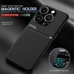Luxury Leather Case iPhone 16 Pro Max 15 14 Plus 13 12 Mini Built