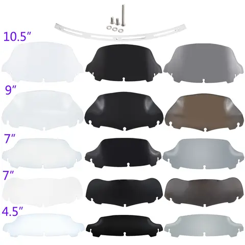 S9ad06ca54b454a76a8b289715f7d78f40_480x480q75 Motorcycle 4.5" 7" 9" 10.5" Fairing Windscreen Windshield For Harley Touring Electra Street Tri Glide FLHTK FLHXS 2014-2022 (New) - Image 1