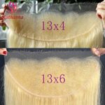 13x4 13x6 Lace Frontal 613 Honey Blonde 100% Human Hair Brzilian Remy Hair Can Be Dyed Pre-Plucked Transparent Lace For Women (New)