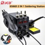 JCD 8586D 2 in 1 Soldering Station Dual Digital Display Precise Temp Control Fast Heating High - Quality DIY & Solder BGA Repair (New)
