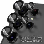 Camera Protector Glass Samsung Galaxy S23 S24 FE S24 Ultra S23 Plus Cover Len Metal Protector Ring Lens Protective Film Bangladesh (New)