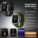 Men H11 Outdoor Smartwatch Bluetooth Dial Call IP65 Waterproof 200mAh Wireless Charge Heart Rate Blood Sugar Fitness Wrist Watch (New)