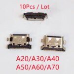 10pcs For Samsung A12 A10s A21s A11 A20s A22 A32 A33 A01 A30s A31 A51 A50s A71 A70s A52 A72 USB Charging Port Charger Connector (New)