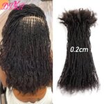 0.2cm Full Handmade Sisterlocks Inter Loc Extension for Braids Permanent Micro Locs Extensions Natural Looking Soft Dreadlock (New)