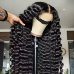 40 Inch Human Hair Wig Deep Wave 13X6 Hd Curly Lace Frontal Wig Glueless Human Hair 5X5 Lace Wigs Natural Black Pre-Plucked Wigs (New)