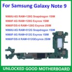 Good 512G 128GB Motherboard Logic Board Samsung Galaxy Note 9 N960F