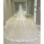 Long Tulle Wedding Bridal Veil Lace Wedding Veil 2025 Bridal Bride (New)