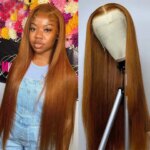 Orange Ginger Blonde Colored 13x6 HD Lace Front Wigs Human Hair 6x4 Glueless Ready To Wear Pre Cut Lace Frontal Human Hair Wigs (New)