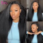 Tinashe Kinky Straight Half Wig Glueless Human Hair Wigs 3 IN 1 Quick Install Seamless Blend Natural Hairline (New)