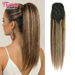 14-26Inch Straight Drawstring Ponytail Human Hair Highlights Brazilian Remy Hair 100% Human Hair Extensions 80g 100g 120g 140g (New)