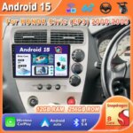 Car Radio Android 15 For HONDA Civic (EP3) 2000 2001 2002 2003 2004 2005 Qualcomm Stereo AI Voice BT NO 2DIN Head Unit Systems (New)