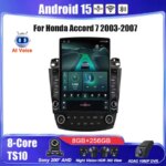 9.7" Android 15 Car Radio For Honda Accord 7 2003-2007 Multimedia Video Player Navigation GPS Carplay Head Unit Screen Dash Cam (New)