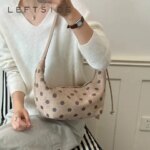 Women Polka Dot Small Hobo Underarm Shoulder Bag 2026 New Trend Vintage Casual Fashion Daily Shopping Handbags and Purses (New)