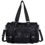 Angelkiss Large Womens Shoulder Bag Soft Tote Fashion Satchel with Multi-Pockets Crossbody Phone Pack Handbag (New)