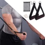 New【Heavy Duty Cable Machine Handle With Hook D-Ring Metal Gym Handles Grip Workout For Yoga Exercise Workout Power Bands Gym】 (New)