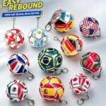 Sport Fan Souvenir Soccer Press Fidget Keychain Repeat Press Calming Anxiety Hand Toy Safety Relieve Tension for Football Lovers (New)