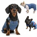 Dog Cat Denim Jumpsuit Costumes Pet Jean Overall Puppy Jean Jacket Fashion Comfortable Blue Pant Clothing for Small To Large Dog (New)