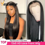 13X6 HD Transparent Lace Frontal Wig Brazilian Straight Lace Front Wigs For Women Human Hair PrePlucked Hairline OQ Hair (New)