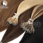 Nano Rings Micro Links Human Hair Extensions 12-20Inches Straight Keratin Capsule Natural Brown Micro Beads Loop Hair Extensions (New)