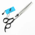 8 Professional Diamonds Japan440C Screw Curved Chunker Scissors Pet Grooming Shears Thinner Shears For Fishbone Teeth Curved (New)
