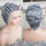 Gray Pixie Cut Wig Bob Human Hair Wigs 200% Density 13x4 Transparent Lace Frontal Short Bob Wig Brazilian Remy Hair for Women (New)