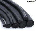 1~5m EPDM Sealling Strip 2/3/4/5/6/7/8/9/10/12/14/16/18/20mm Sound Proofing Dustproof Foamed Rubber O Type Round Seal Strips (New)