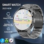 Screen1.43-Inch HD AMOLED CompassGPS Track Sport Bluetooth Call Smartwatch 2025 Gift Original New Watch 4 Smart Watch Men Women (New)