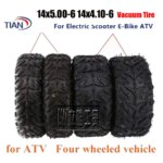 14X5.00-6 Rear Off-Road Tire 6 Inch 14x4.10-6 Front for Fuel Electric 4 Racing Wheels Buggy Karting Car ATV QUAD Go Kart Parts (New)