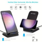 30W Fast Wireless Charger Stand Pad for iPhone 17-11/XR Samsung Galaxy S25/S26/S21/S20 Xiaomi Huawei & All Qi-enabled Phones (New)