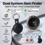 Dual System MiLi MiTag Smart Location Tag Bluetooth GPS Tracker Locator Keys Finder Works With Apple Find My&Google Find Hub