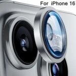 Metal Camera Lens Protector IPhone 16 Pro Max 9H 16PM Tempered Glass Anti Scratch Individual Lens Film Cap IPhone16Pro Bangladesh (New)