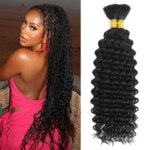 Deep Wave Bulk Human Hair Braiding Blonde Brown Curly Brazilian Hair for Human Hair Extensions for Micro Braiding No Weft (New)