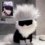 Jujutsu Kaisen Gojo Satoru Pet eye mask supplies cat cos headgear hat decoration headdress photo dog wig (New)