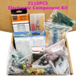 2110PCS Electronic Components Kit Ultimate Edition Various Common Capacitors Resistors T0-92 LED PCB Board DIP-IC Breadboard (New)
