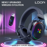 LDON Wireless Gaming Headset for PS5 PS4 Bluetooth 2.4GHz Headphone with Surround Sound Memory Foam for Switch Laptop Mobile Mac (New)