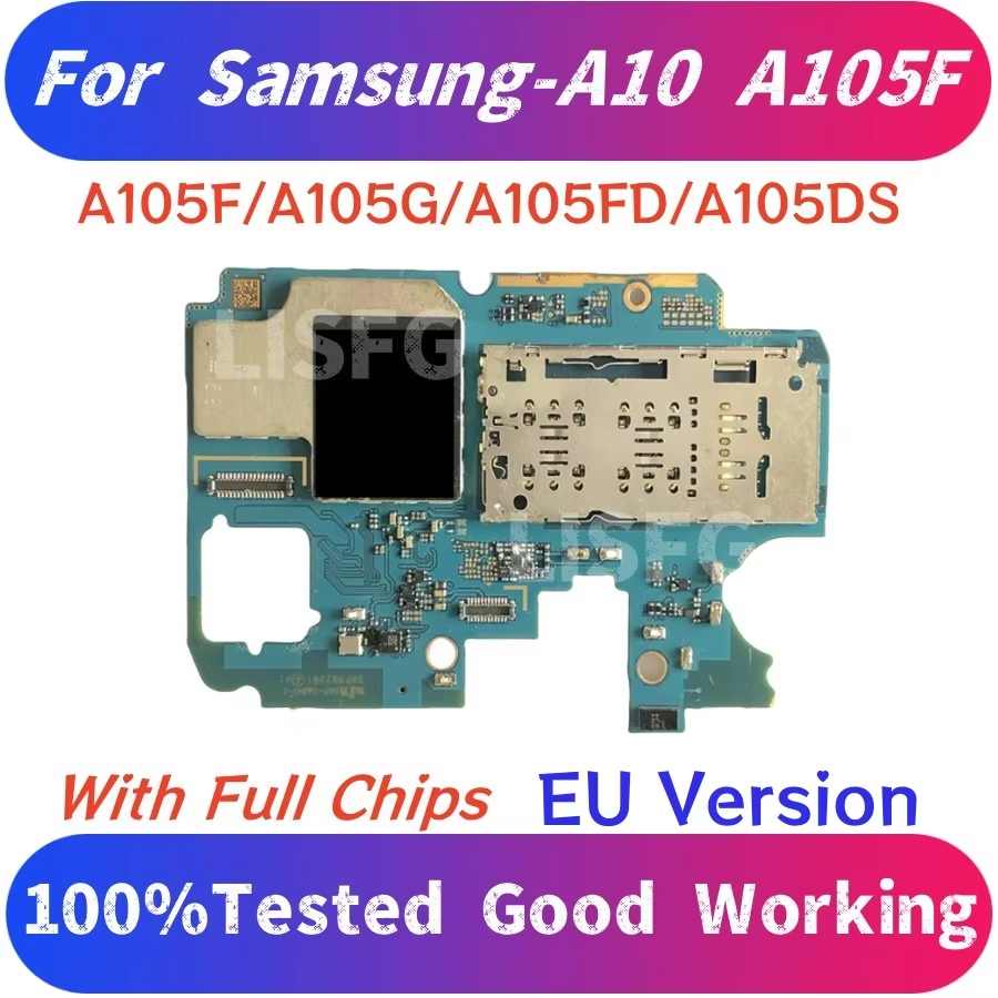 100% TESTED Unlocked Mainboard For Samsung Galaxy A10 A105F A105FD Motherboard SM-A105F Logic Board Android installed Plate