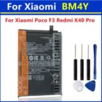BackShell BM4Y Replacement cell phone Battery 4520mAh Xiaomi Poco F3 Redmi K40 Pro K40 Pro Batteries Bateria + Tools Bangladesh (New)
