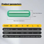 New 100Pcs S/SS/SSS/M/L/LL Anti-wrapped Beans Float Fishing Bobber Silicone Stopper Space Bean Connector Fishing Line Tackle (New)