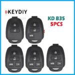 5pcs KEYDIY KD B35 Universal Remotekey 4 Buttons KD B Series Car Key for Toyota Style for KD900 KD900+ URG200 KD-X2 Mini KD-MAX (New)