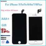 AA Quality iPhone 5 5s 5c 6 7 LCD Display Touch Screen 6s 7 8 Plus SE 100% Brand BackShell LCD Digitizer tempered+Gifts Bangladesh (New)
