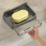 Bathroom Soap Holder Free-Punching Wall Mounted Soap Sponge Holder Organizer (New)